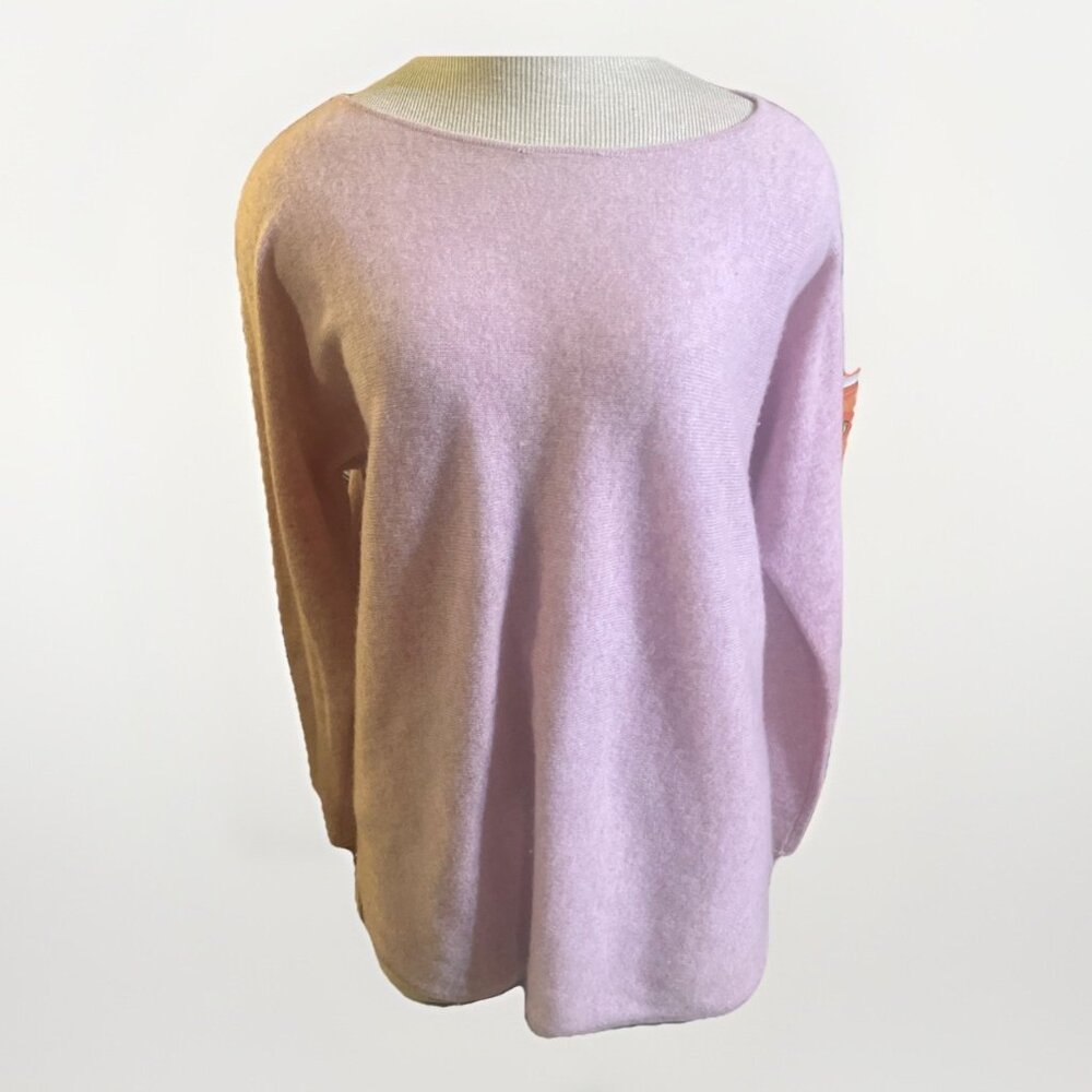 Charter Club Pure Cashmere Round Neck Sweater Chantilly Light Pink Medium *READ